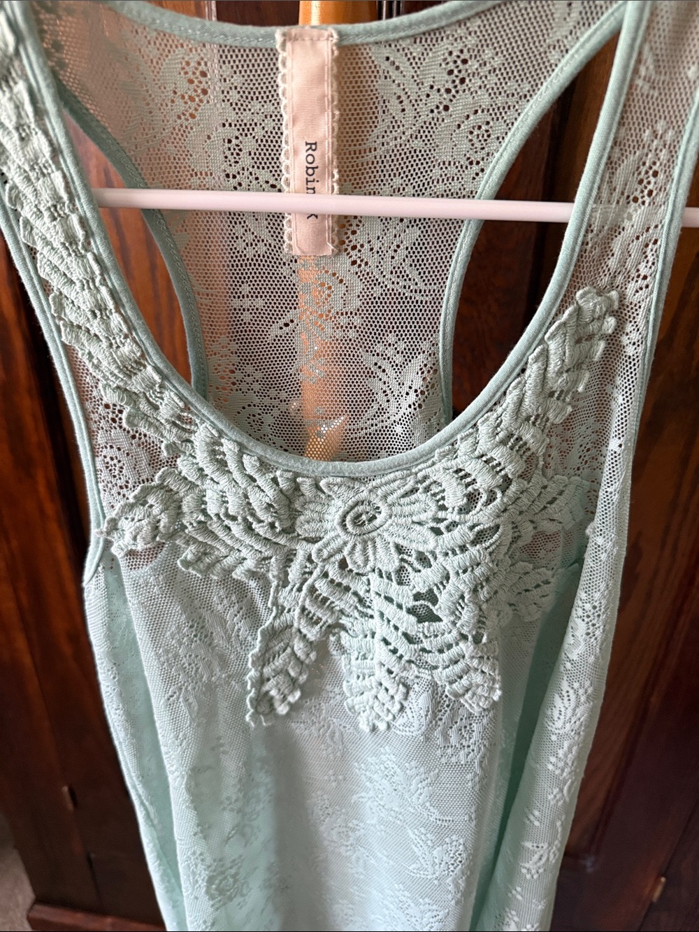 Lace Racerback Tank Tops - Picture 3 of 8